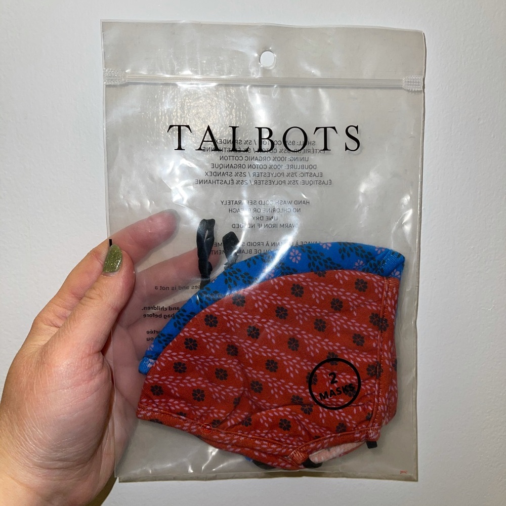 NWT Talbots masks (2 pack)